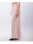Pantalone a Zampa Lino con Elastico in Vita