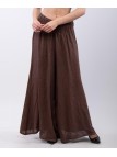 Pantalone a Zampa Lino con Elastico in Vita