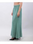 Pantalone a Zampa Lino con Elastico in Vita