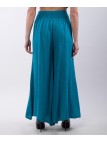 Pantalone a Zampa Lino con Elastico in Vita