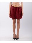 shorts di lino con cintura