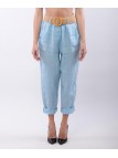 Pantalone lino con cintura