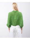 Camicia crop in lino