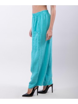 Pantalone Lino a Palloncino con tasche