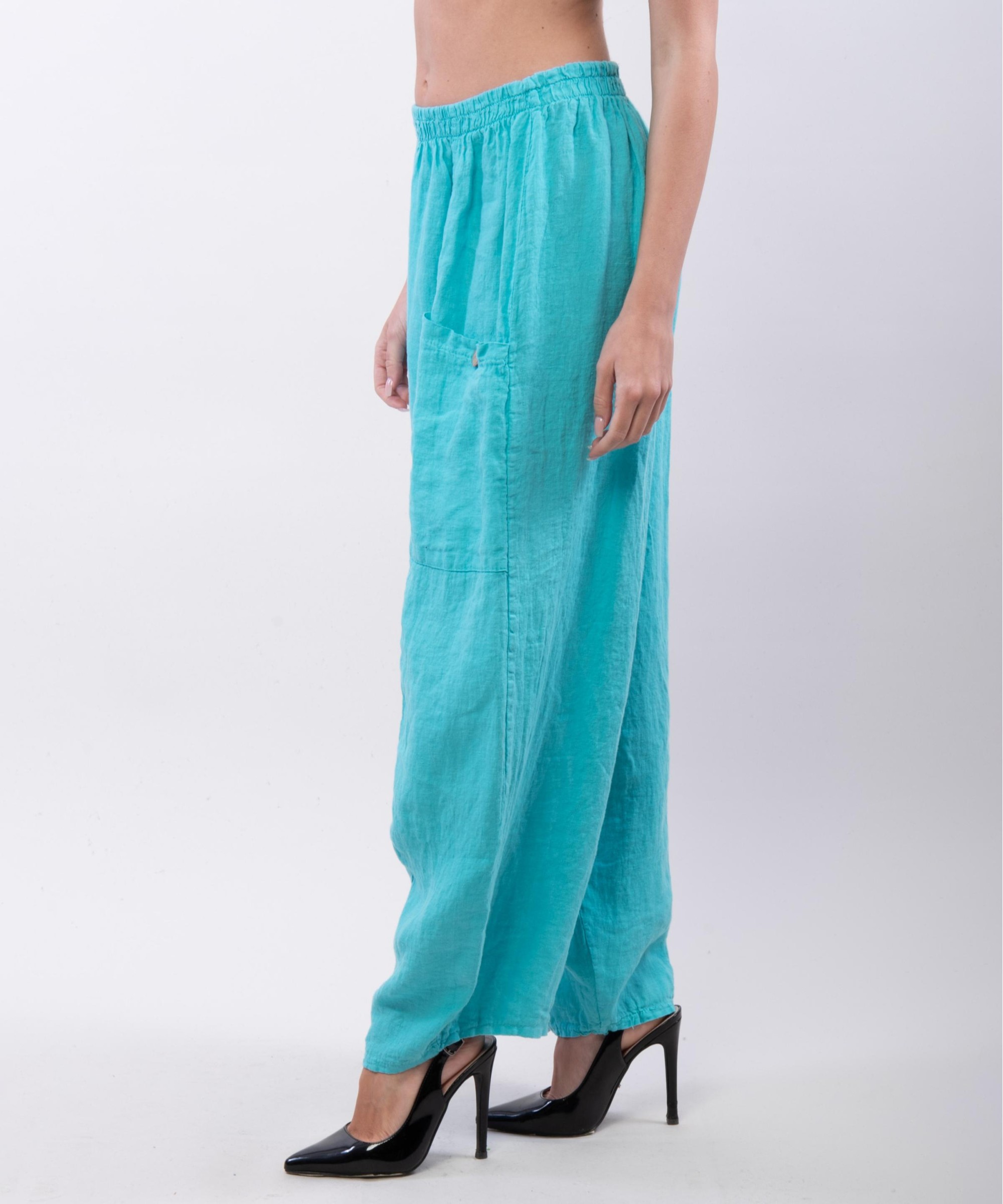Pantalone Lino a Palloncino con tasche