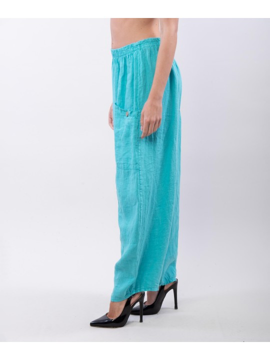 Pantalone Lino a Palloncino con tasche
