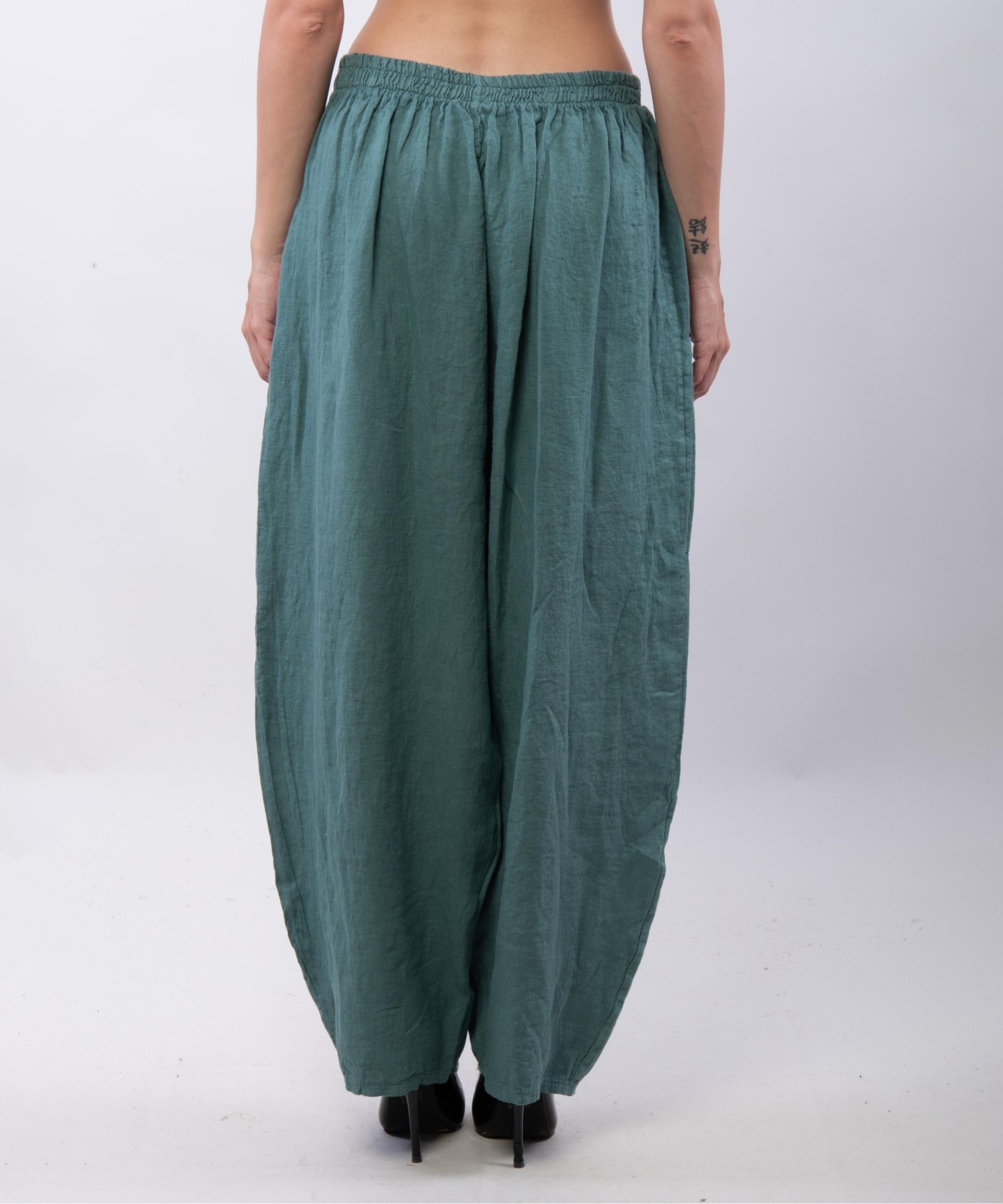 Pantalone Lino a Palloncino con tasche