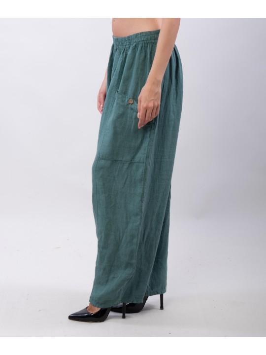 Pantalone Lino a Palloncino con tasche