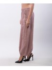 Pantalone a Palloncino Lino con Bottoni su Tasche