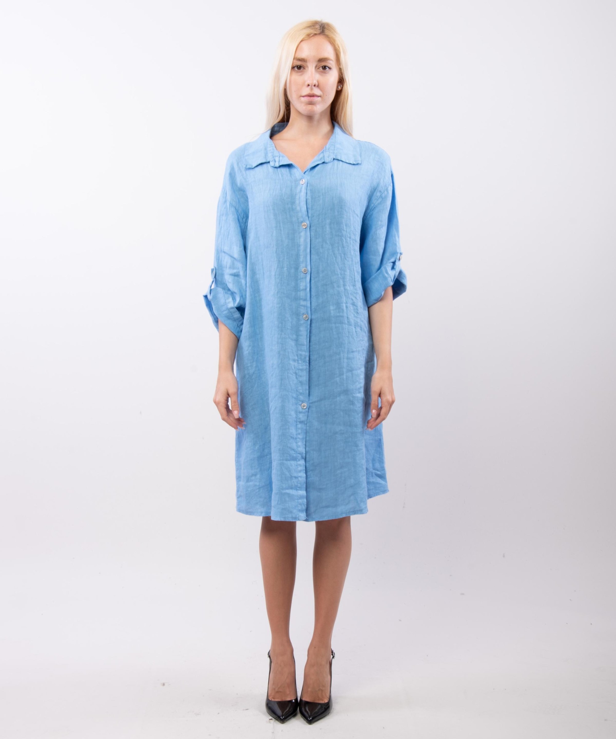 camicia lunga con bottoni