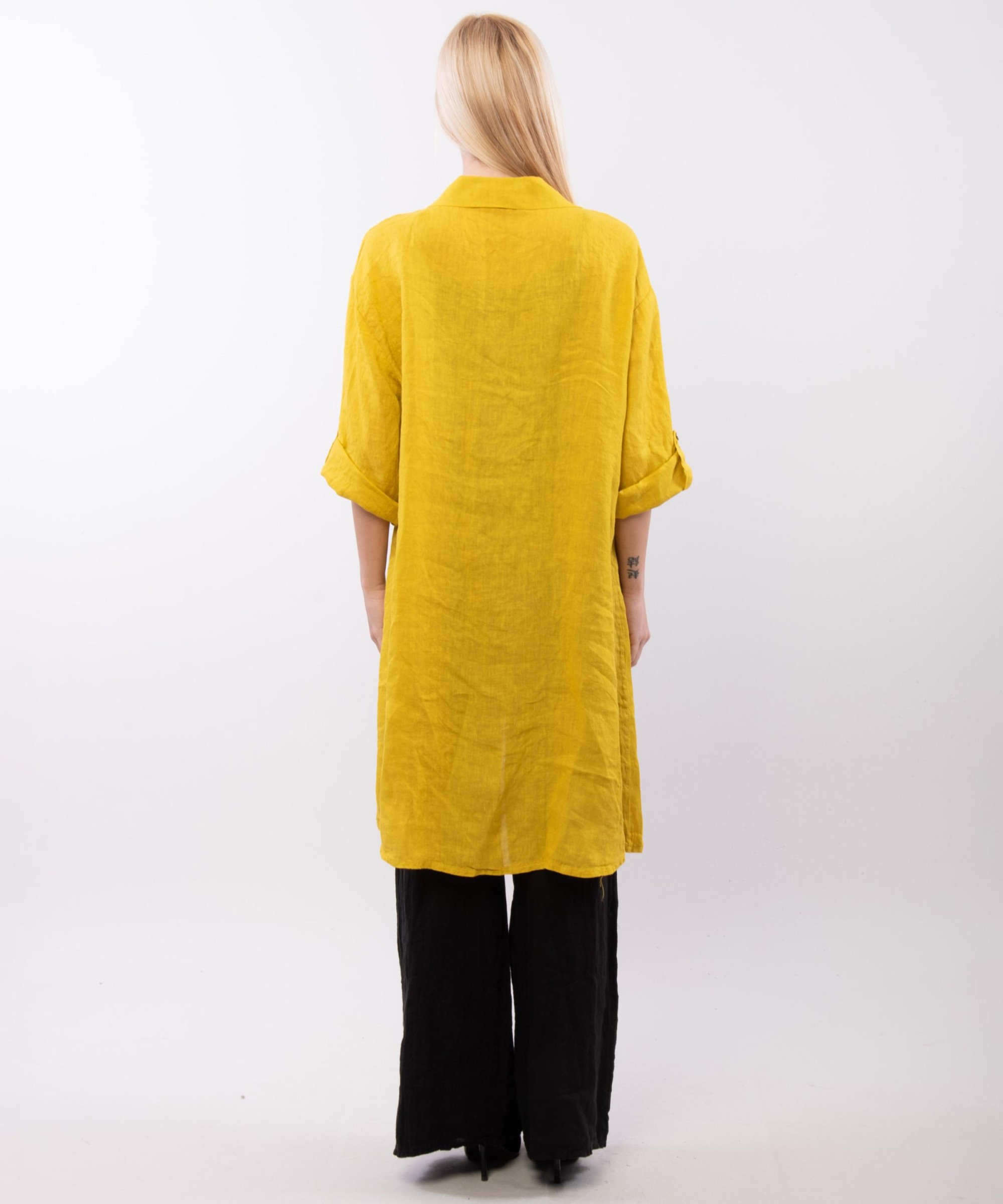 camicia lunga con bottoni