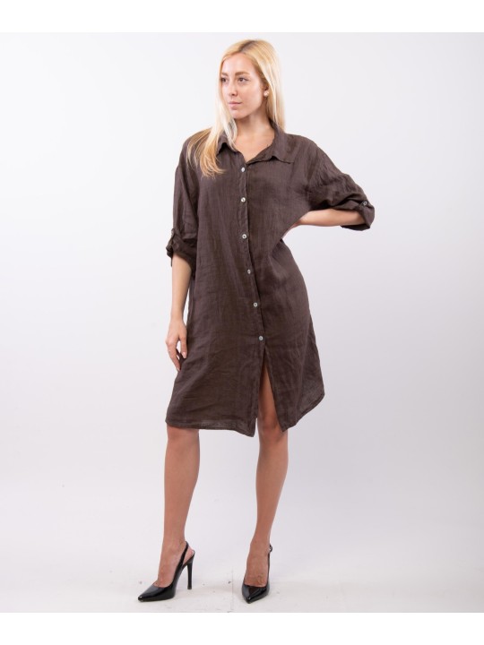 camicia lunga con bottoni