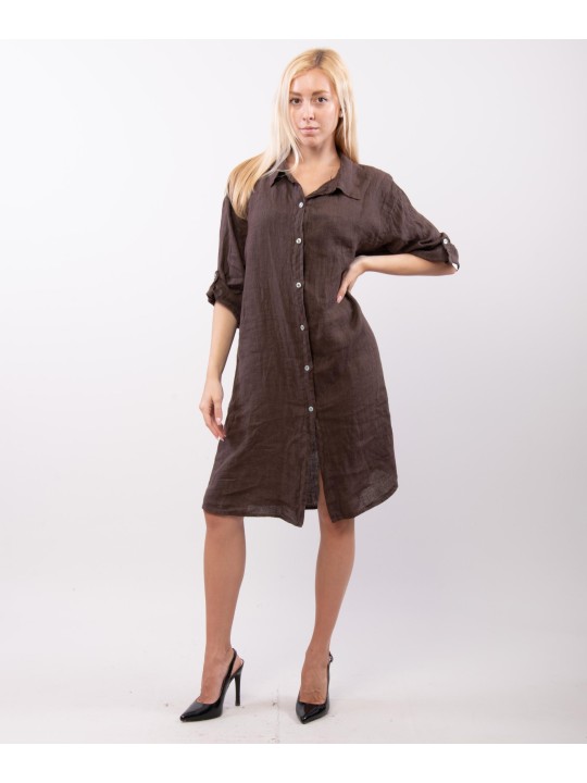 camicia lunga con bottoni