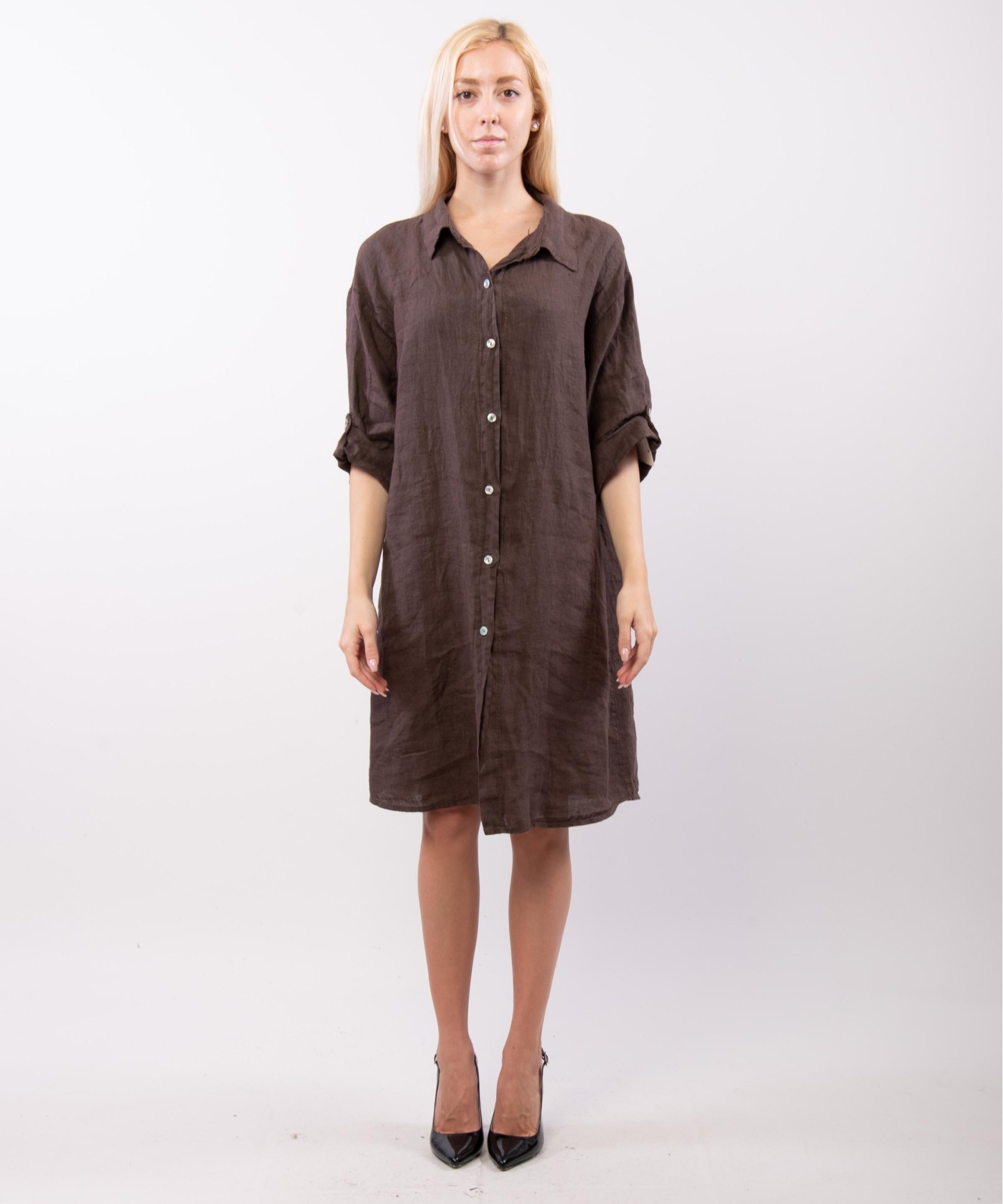 camicia lunga con bottoni