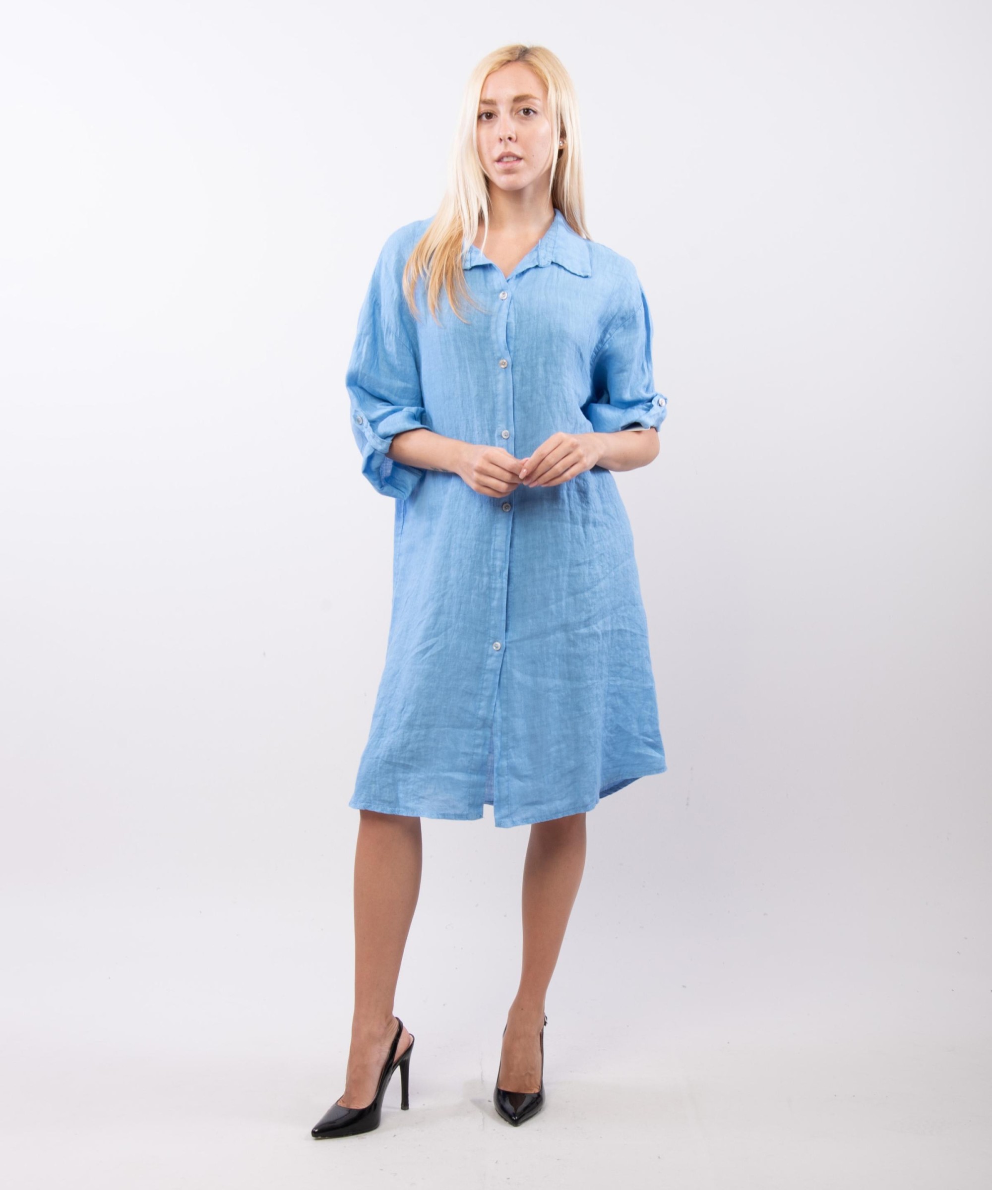 camicia lunga con bottoni