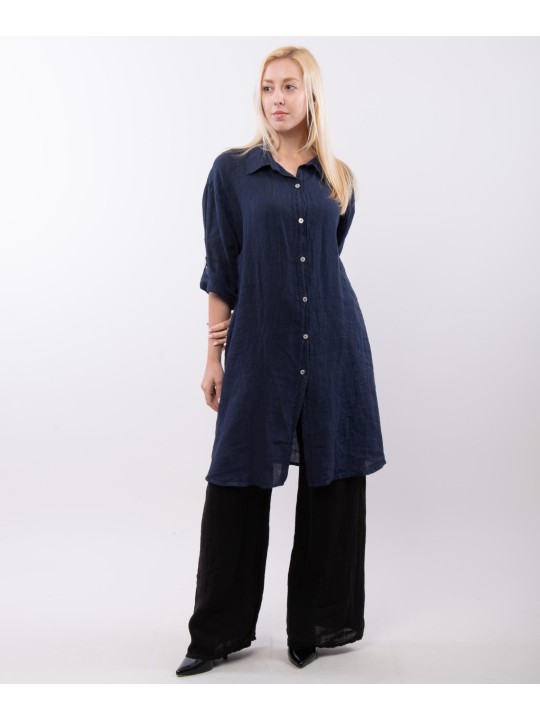 camicia lunga con bottoni