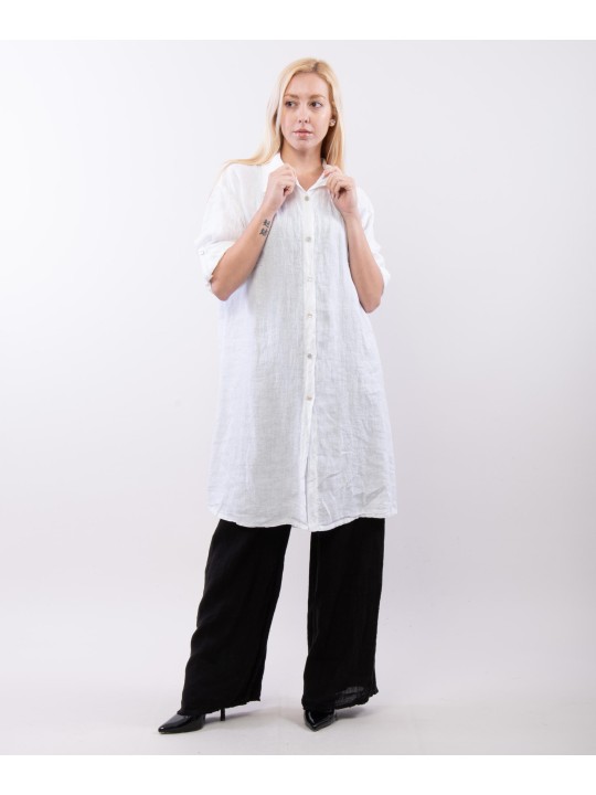 camicia lunga con bottoni