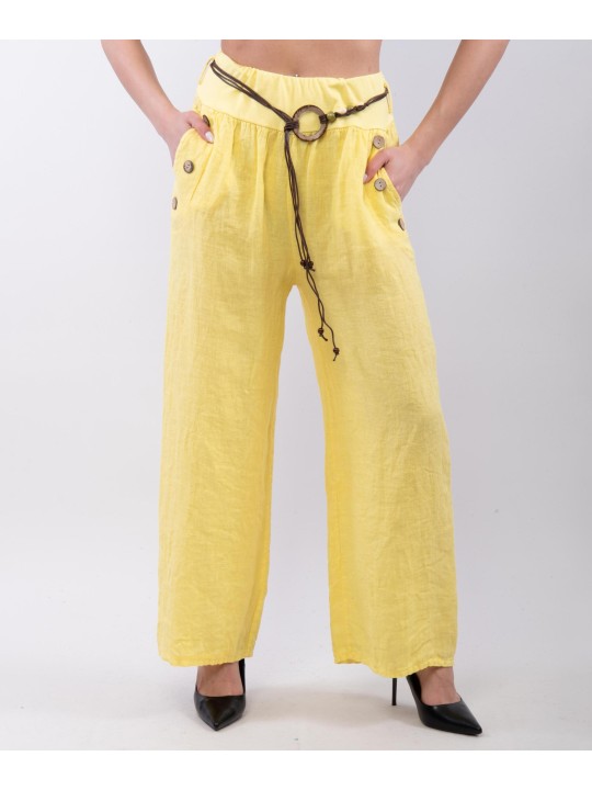 Pantalone con bottoni sulle tasche