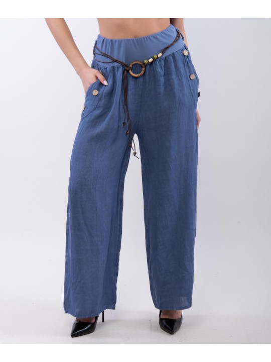 Pantalone con bottoni sulle tasche