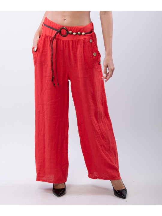 Pantalone con bottoni sulle tasche
