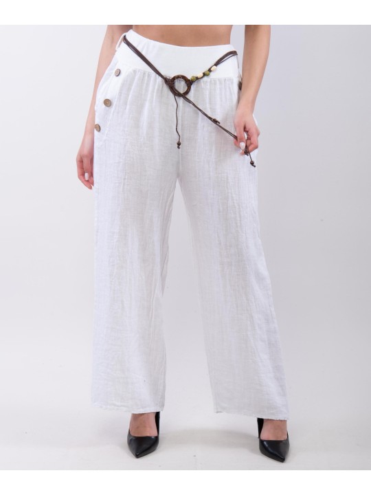 Pantalone con bottoni sulle tasche