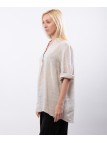 camicia collo alla coreana con due bottoni