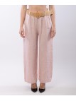 Pantalone Culotte Lino con Cintura
