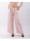 Pantalone Culotte Lino con Cintura