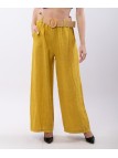 Pantalone Culotte Lino con Cintura