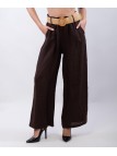 Pantalone Culotte Lino con Cintura