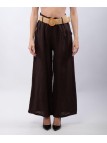 Pantalone Culotte Lino con Cintura