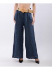 Pantalone Culotte Lino con Cintura