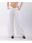 Pantalone Culotte Lino con Cintura