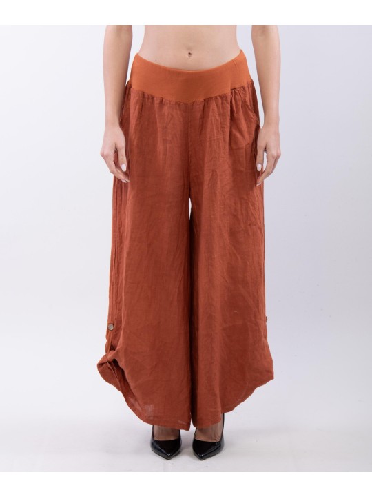 Culotte di Lino con Fascia elasticizzata
