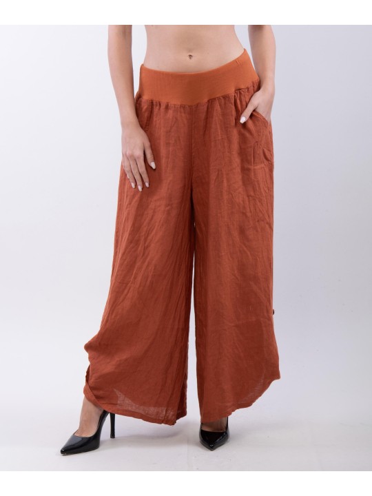 Culotte di Lino con Fascia elasticizzata