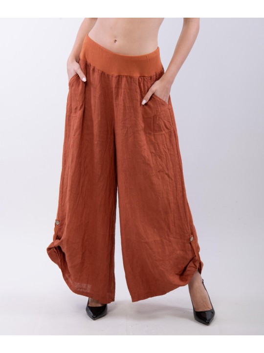 Culotte di Lino con Fascia elasticizzata