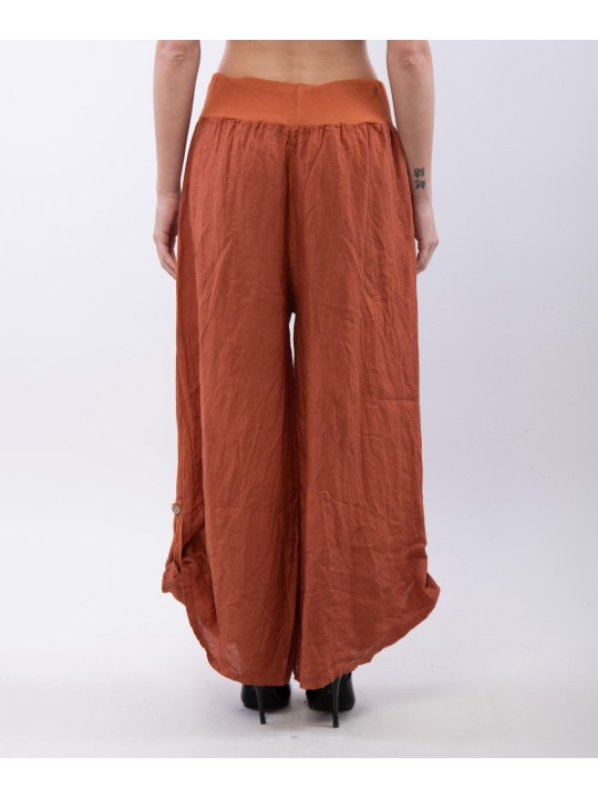 Culotte di Lino con Fascia elasticizzata