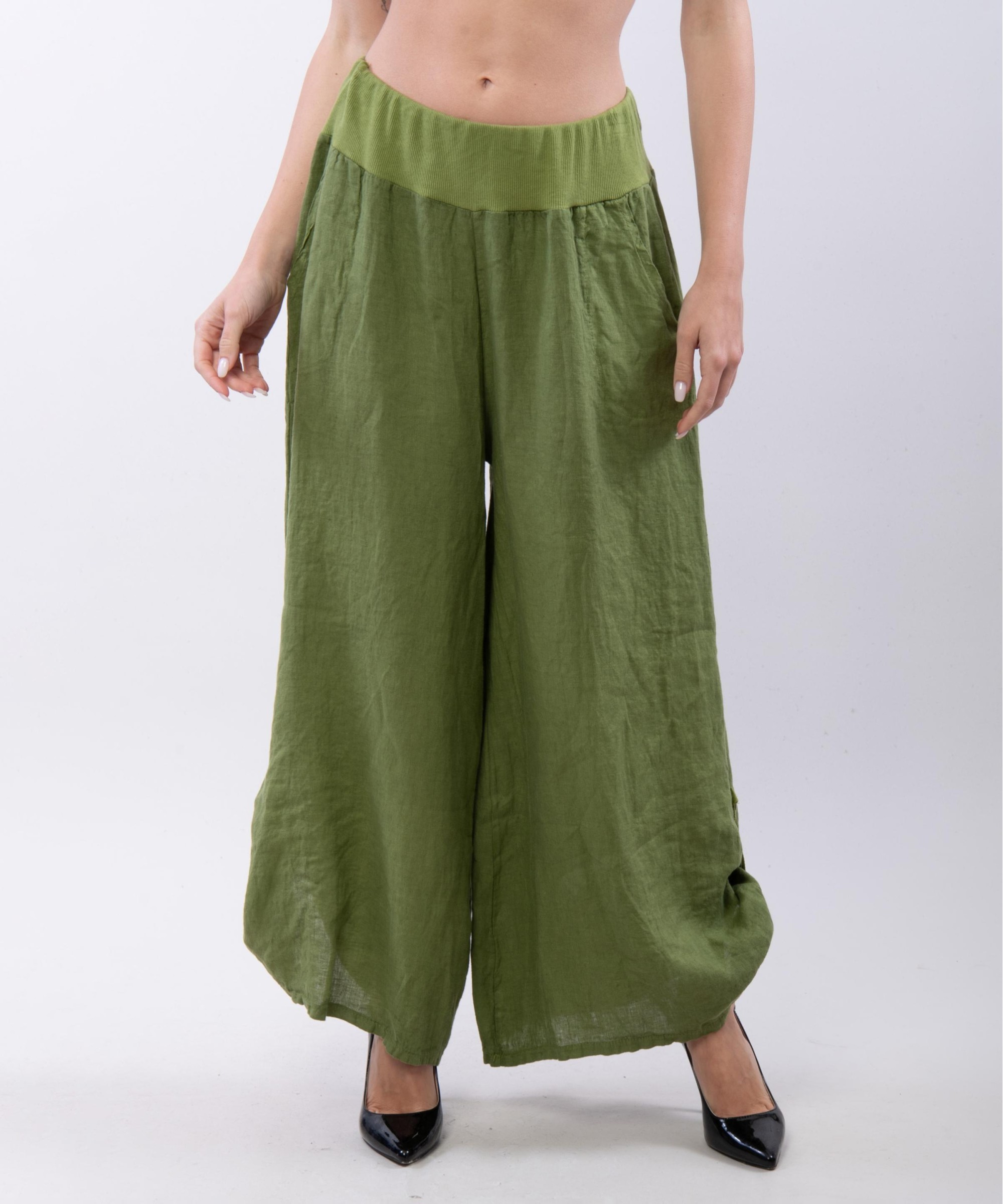 Culotte di Lino con Fascia elasticizzata