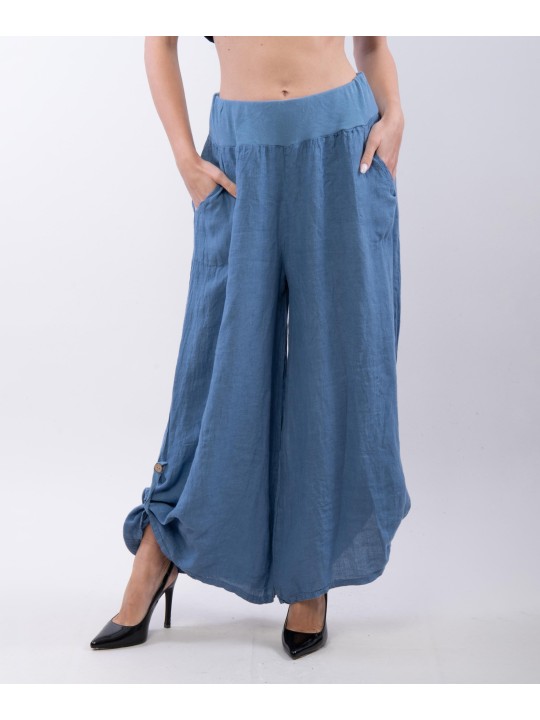 Culotte di Lino con Fascia elasticizzata