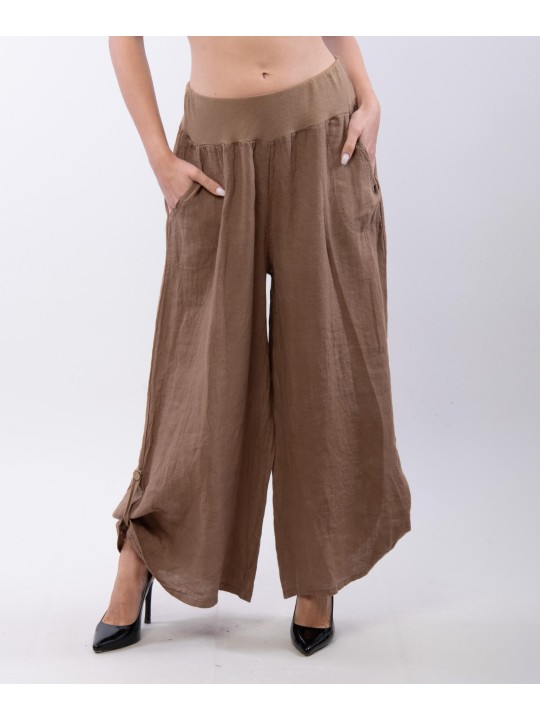 Culotte di Lino con Fascia elasticizzata