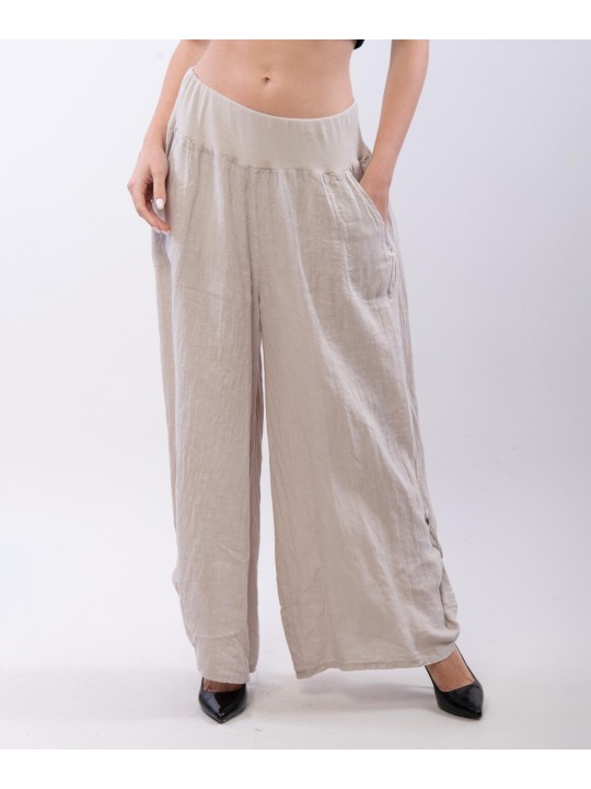 Culotte di Lino con Fascia elasticizzata