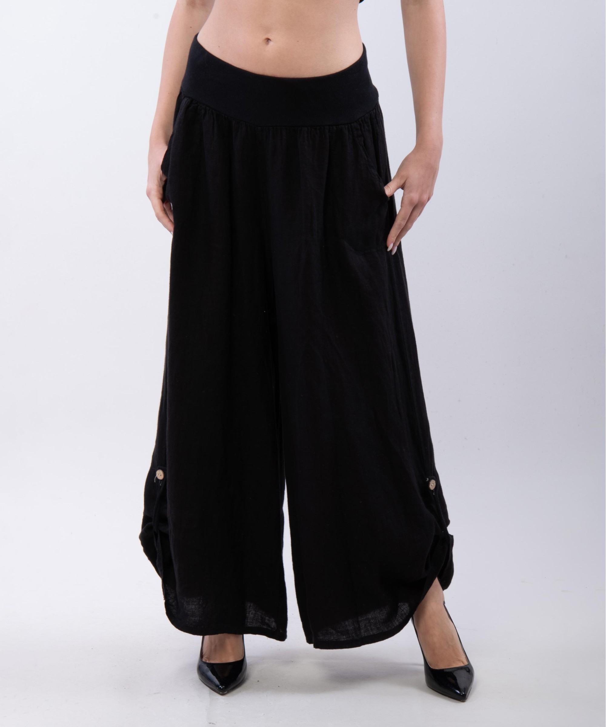 Culotte di Lino con Fascia elasticizzata