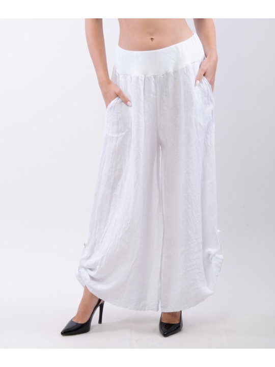 Culotte di Lino con Fascia elasticizzata