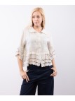 Camicia Lino con Orlo Ricamato