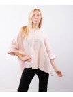 Top Lino Oversize con Bottoni
