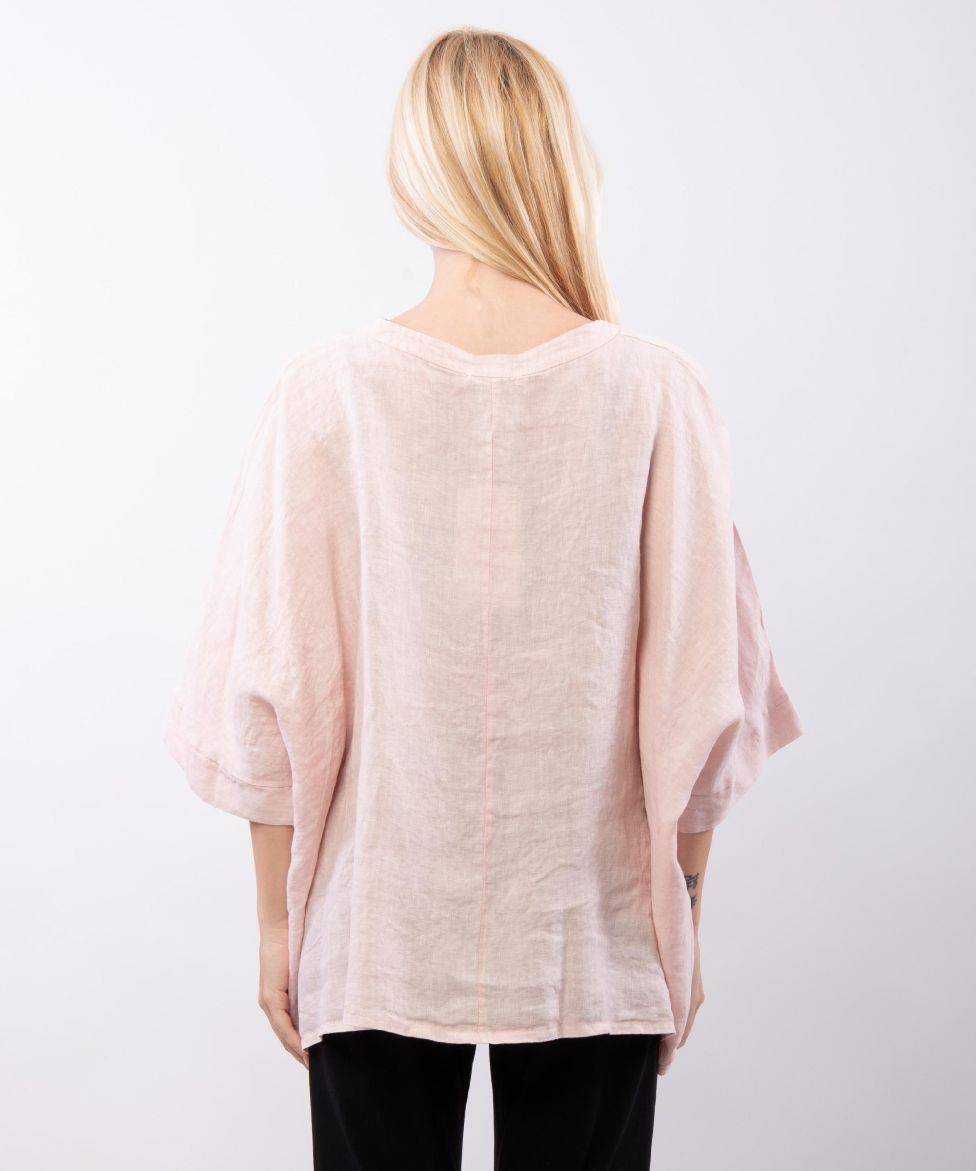 Top Lino Oversize con Bottoni