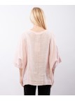 Top Lino Oversize con Bottoni
