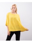 Top Lino Oversize con Bottoni