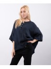 Top Lino Oversize con Bottoni