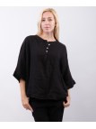 Top Lino Oversize con Bottoni